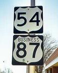 US 54/Business US 87 in Texas