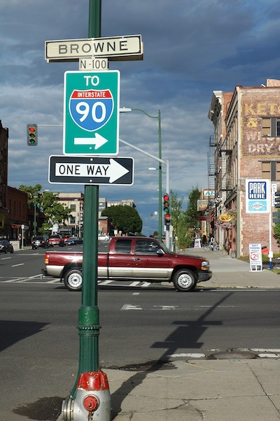 Trailblazer for I-90 in Spokane