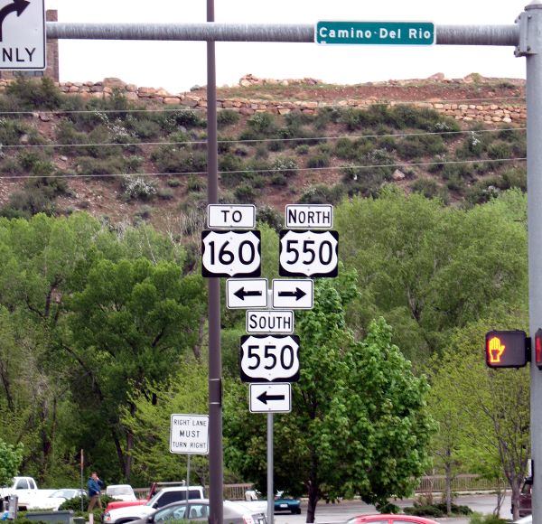 US 160 is just a couple of blocks south of this intersection in Durango, Colorado