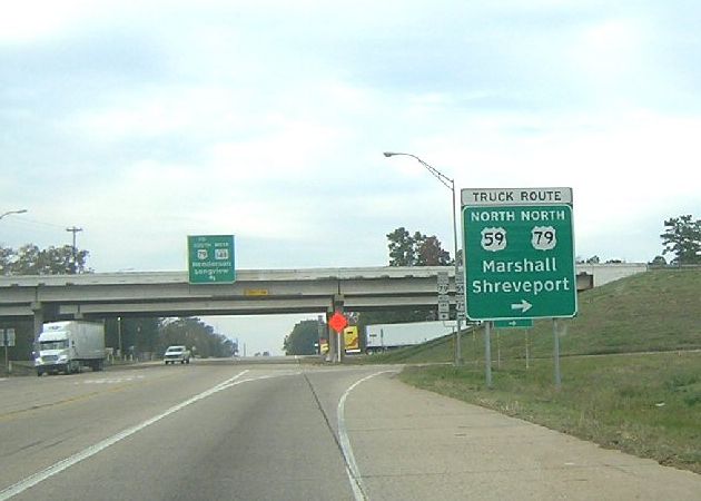 Truck routes for Carthage, Texas