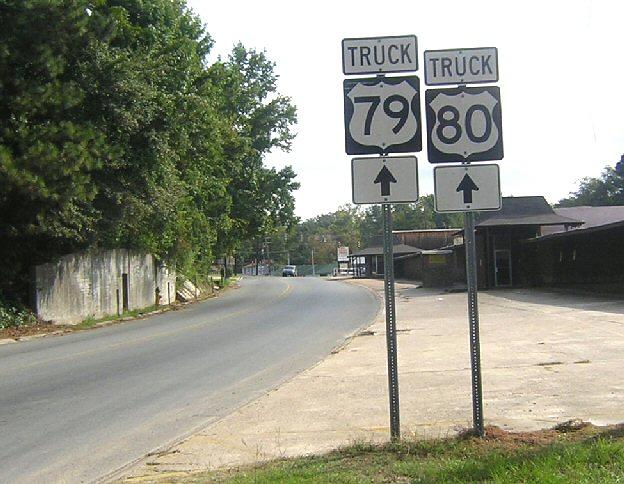 Truck routes for US 79 and US 80 in Minden, La.
