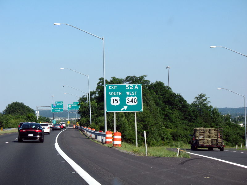 US 15 and US 340 at Interstate 70 in Frederick, Maryland