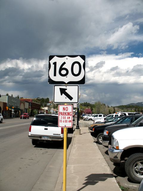 US 160 in Pagosa Springs, Colorado