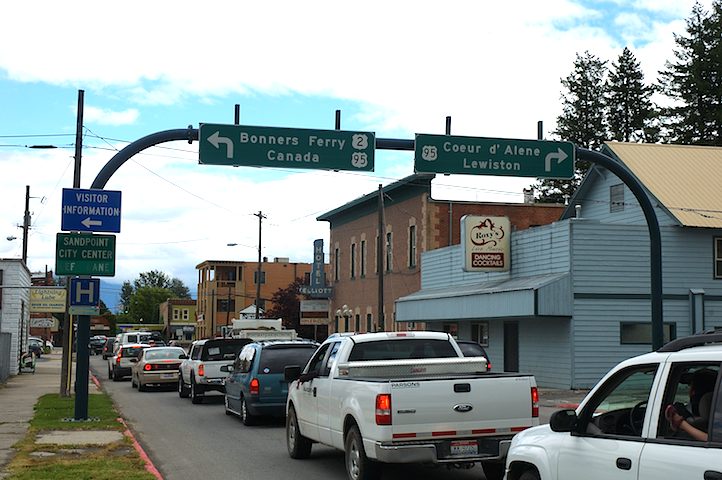 US 2 and US 95 intersect in Sandpoint, Idaho