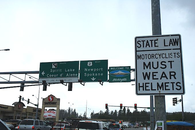US 2 at the state line between Newport, Washington and Oldtown, Idaho