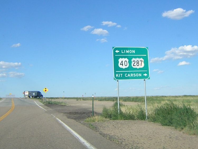 US 40 and US 287 at the end of Colorado 94