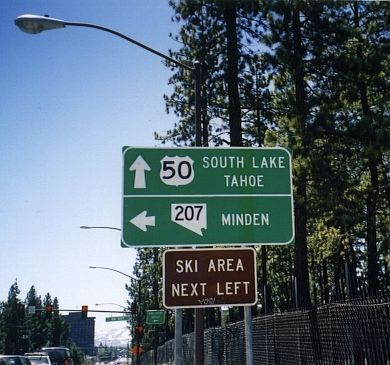US 50 at Nevada 207 in Incline Village