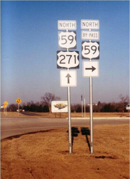 US 59 and US 271 at Bypass US 59 near Poteau, Oklahoma
