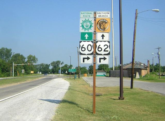US 60 and 62 at US 51 in Cairo, Illinois