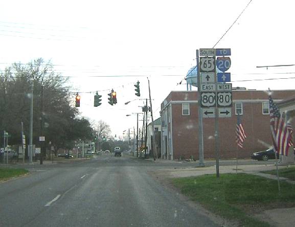 US 65/80 with trailblazer to I-20 in Tallulah, La.