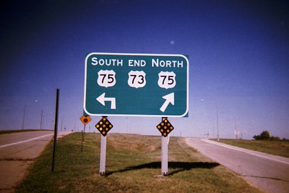 US 75/End US 73 in Nebraska