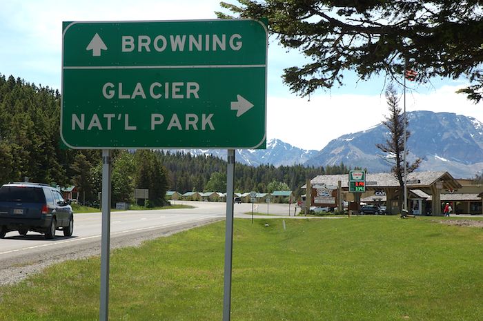 The start of US 89 at the Port of Piegan, Montana