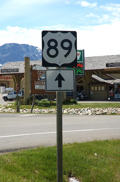 US 89 near the U.S.-Canada border at the Piegan port of entry in Montana