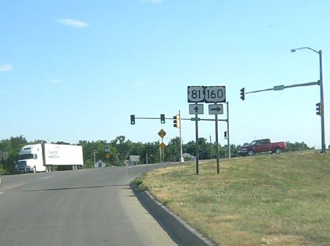 US 81 and US 160 in Wellington, Kansas