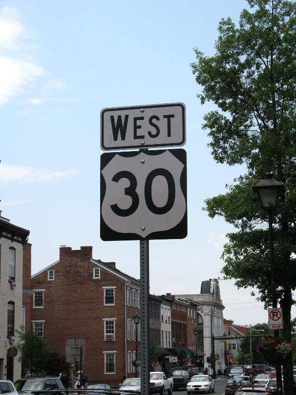 US 30 in downtown Gettysburg, Pennsylvania